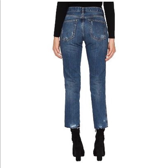 NWT Free people distressed raw hem boyfriend jeans - Picture 3 of 8